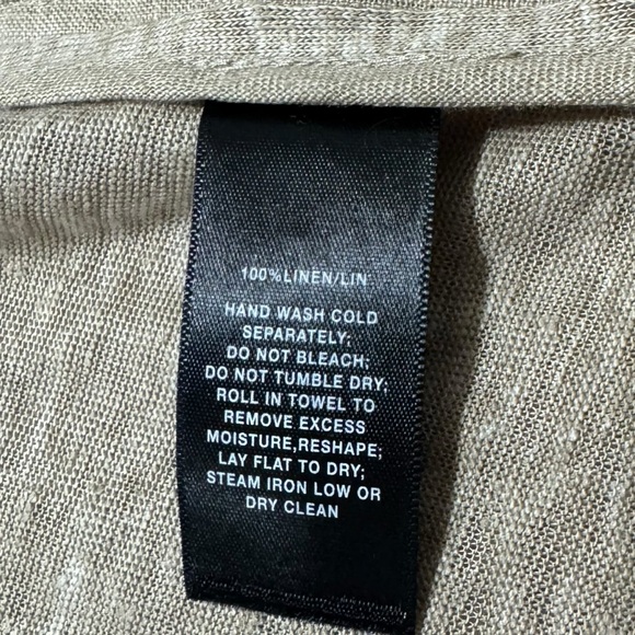 Lafayette 148 Linen Waterfall Vest Cardigan Tan Sleeveless Women’s Small - Picture 7 of 7